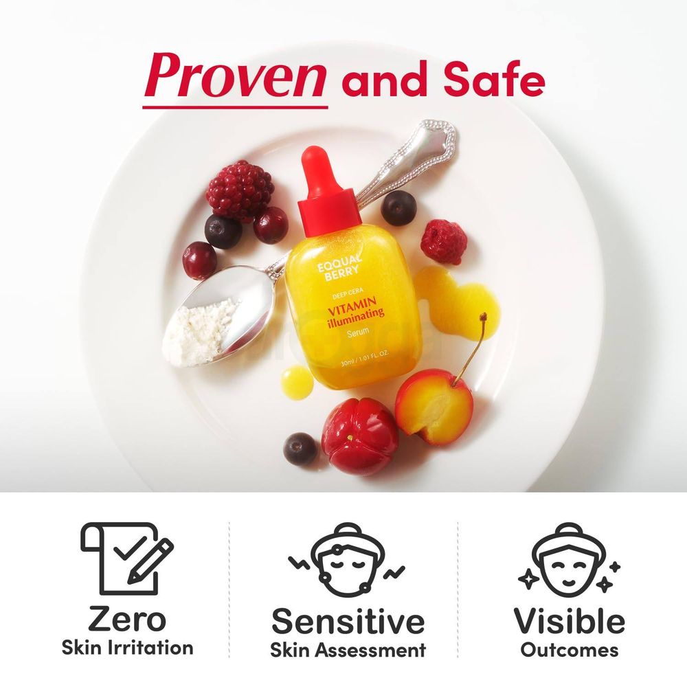 Eqqualberry Deep Cera Vitamin Illuminating Serum with Acerola, Niacinamide. Tranexamic Acid & Ceramide  