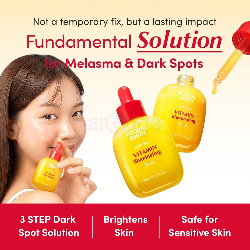 Eqqualberry Deep Cera Vitamin Illuminating Serum with Acerola, Niacinamide. Tranexamic Acid & Ceramide  