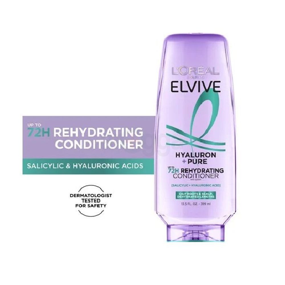 Loreal Paris Elvive Hydra Pure 72Hr Rehydrating Conditioner for Oily Scalp & Roots Dehydrated Lengths  