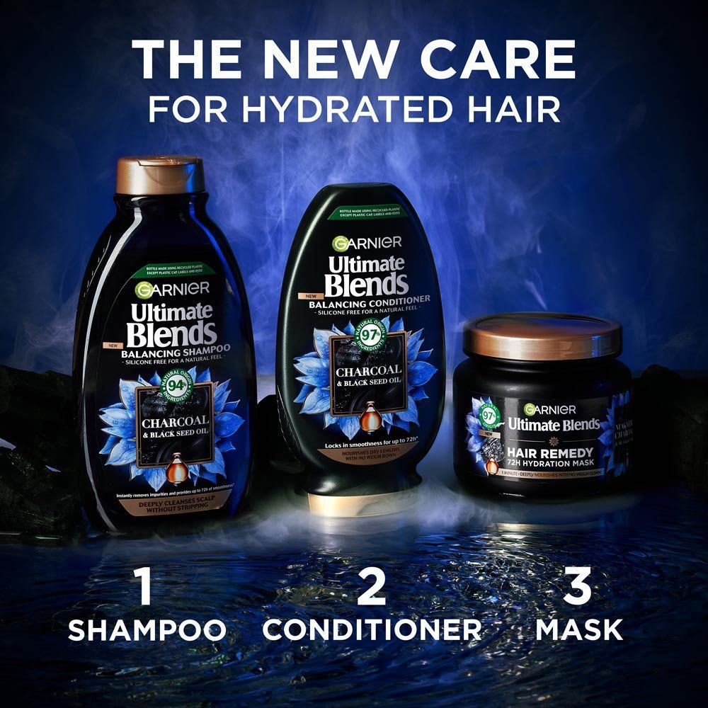 Garnier Ultimate Blends 72hr Balancing Conditioner with Charcoal & Black Seed Oil  