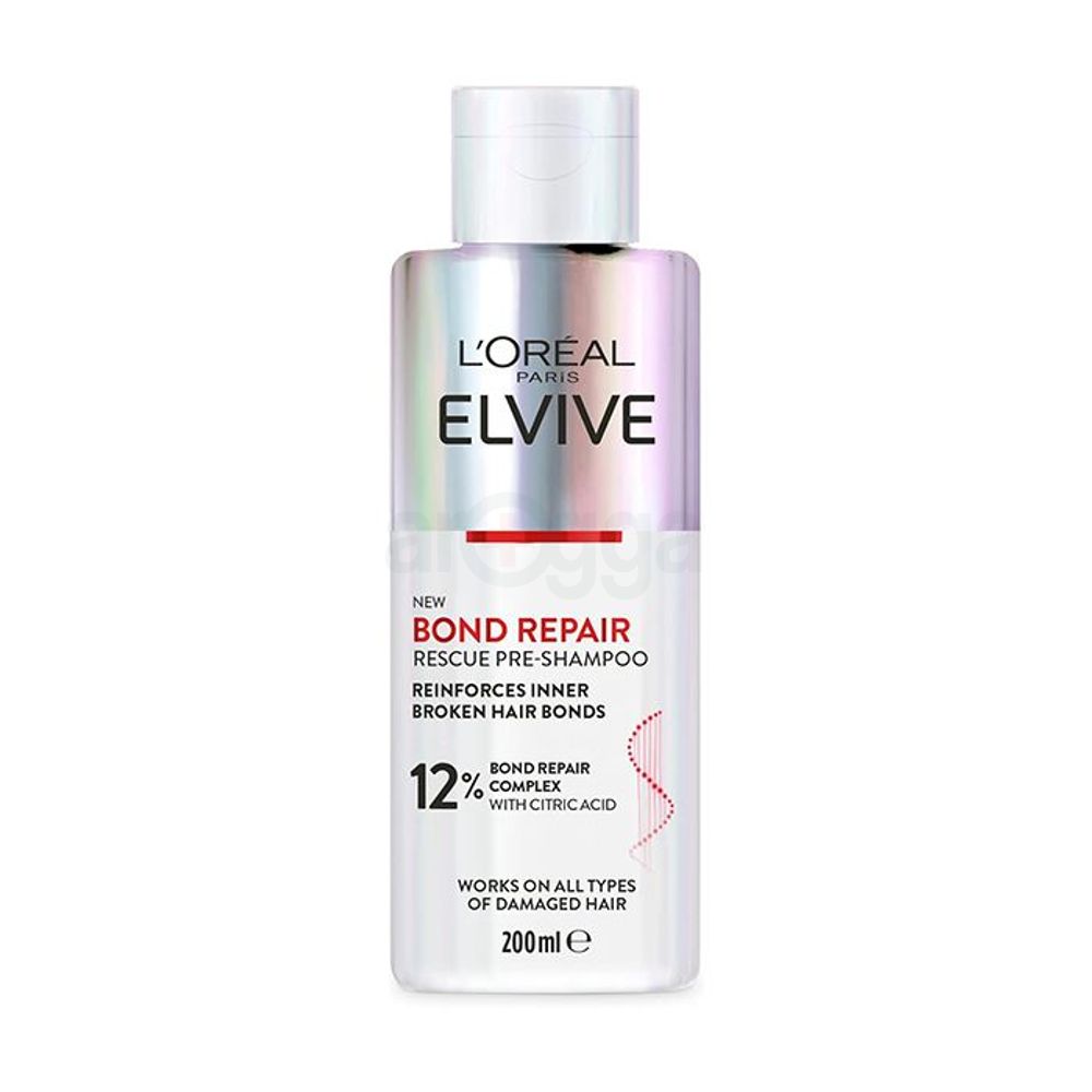 Loreal Paris Elvive Bond Repair Rescue Pre Shampoo with 12% Bond Repair Complex & Citric Acid for All Types of Damaged Hair 200ml  