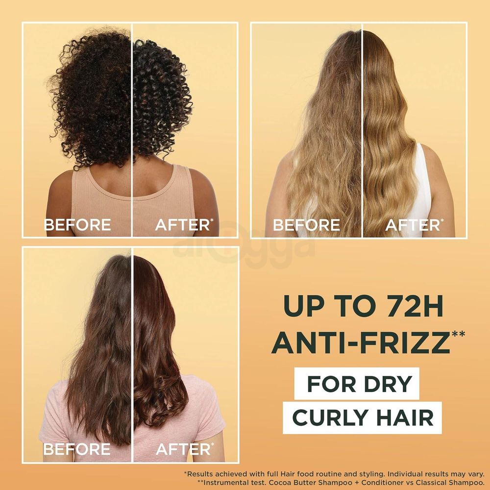 Garnier Ultimate Blends Curl Restoring Cocoa Butter Hair Food Mask with Vitamin C,E & F for Dry Curly Hair  