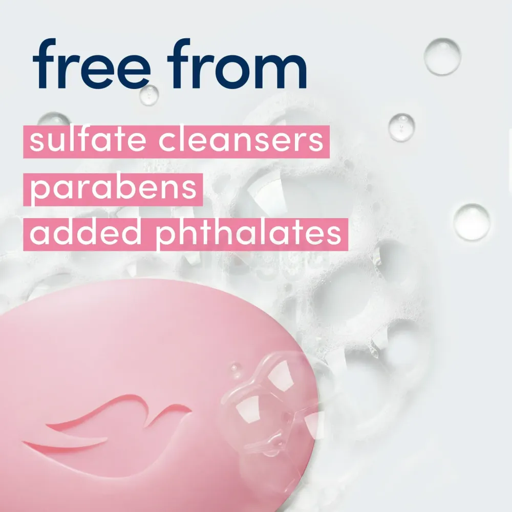 Dove Renewing Moisturizing Cream Beauty Bar Soap with Peony & Rose Oil  