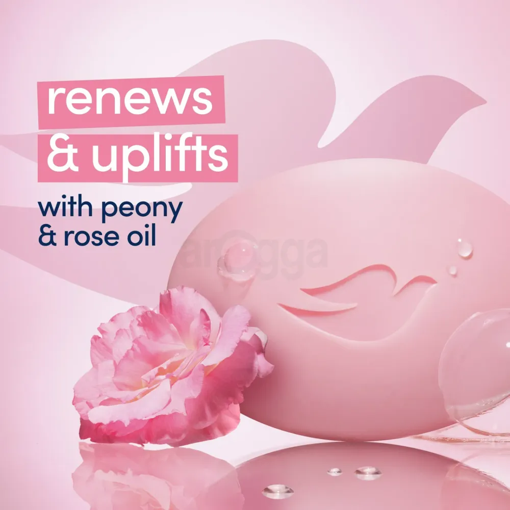 Dove Renewing Moisturizing Cream Beauty Bar Soap with Peony & Rose Oil  