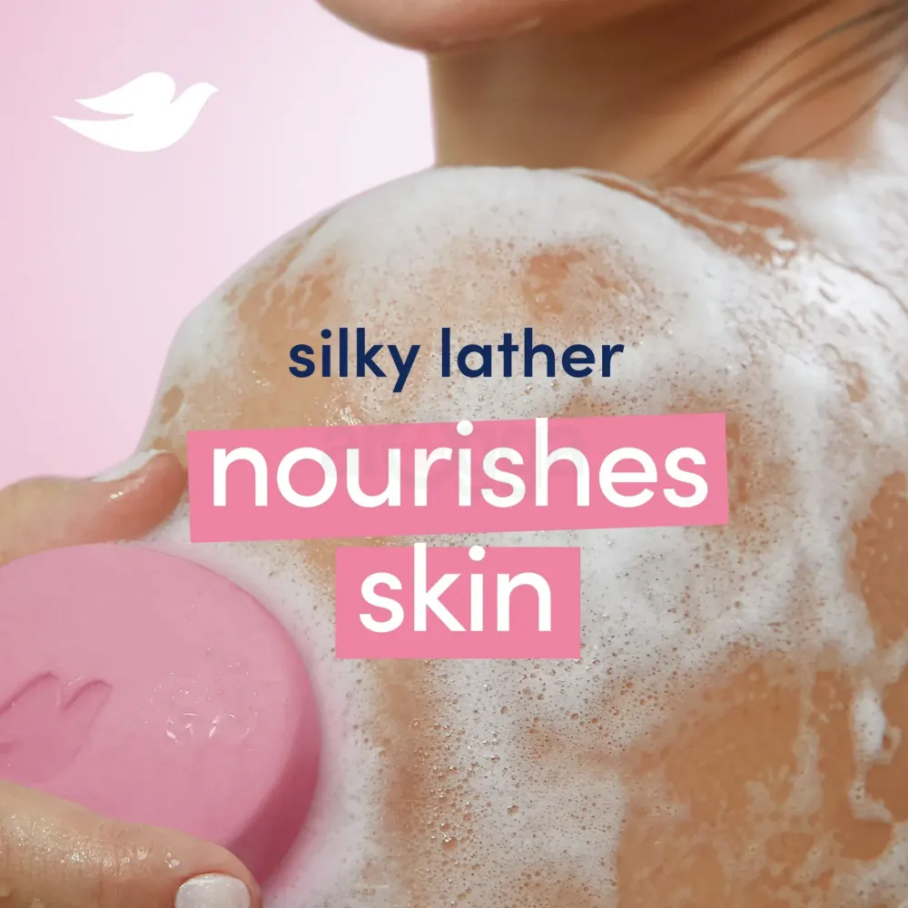 Dove Renewing Moisturizing Cream Beauty Bar Soap with Peony & Rose Oil  