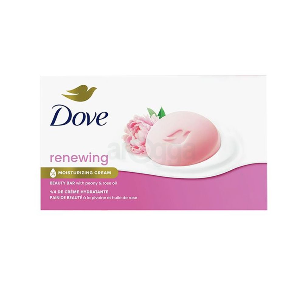 Dove Renewing Moisturizing Cream Beauty Bar Soap with Peony & Rose Oil  