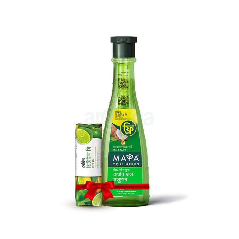 Maya True Herbs Herbal Coconut Hair Oil -200ml (Buy 1 & Get Meril Vitamin C Lemon & Lime Soap 100g Free)  