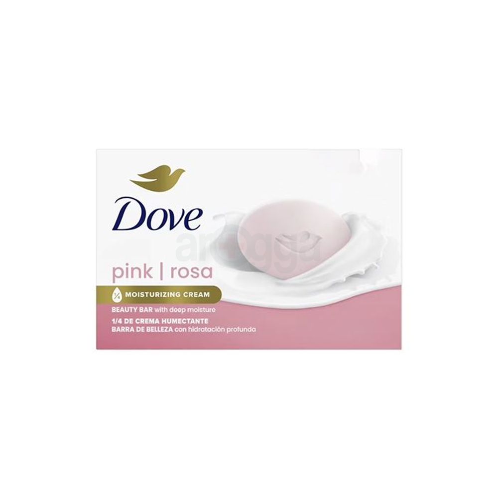 Dove Pink Rosa Moisturizing Cream Beauty Bar Soap with Peony & Rose Oil  