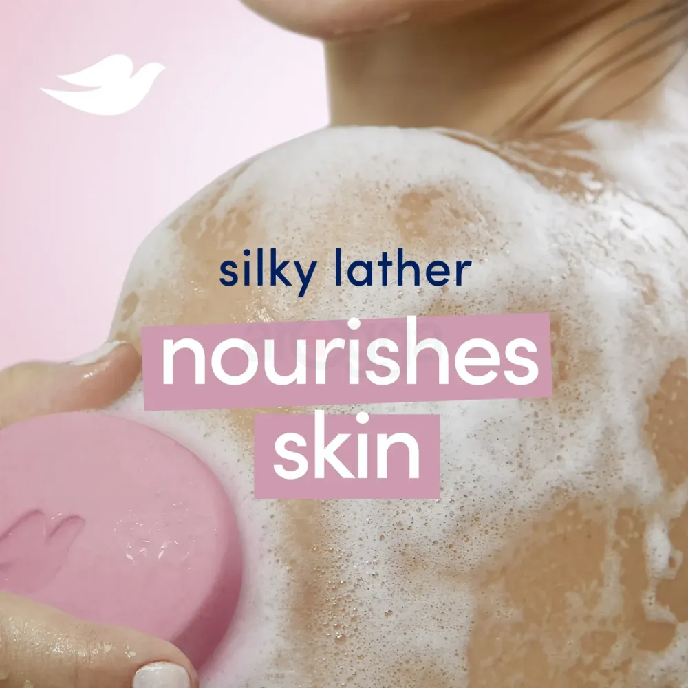 Dove Pink Rosa Moisturizing Cream Beauty Bar Soap with Peony & Rose Oil  