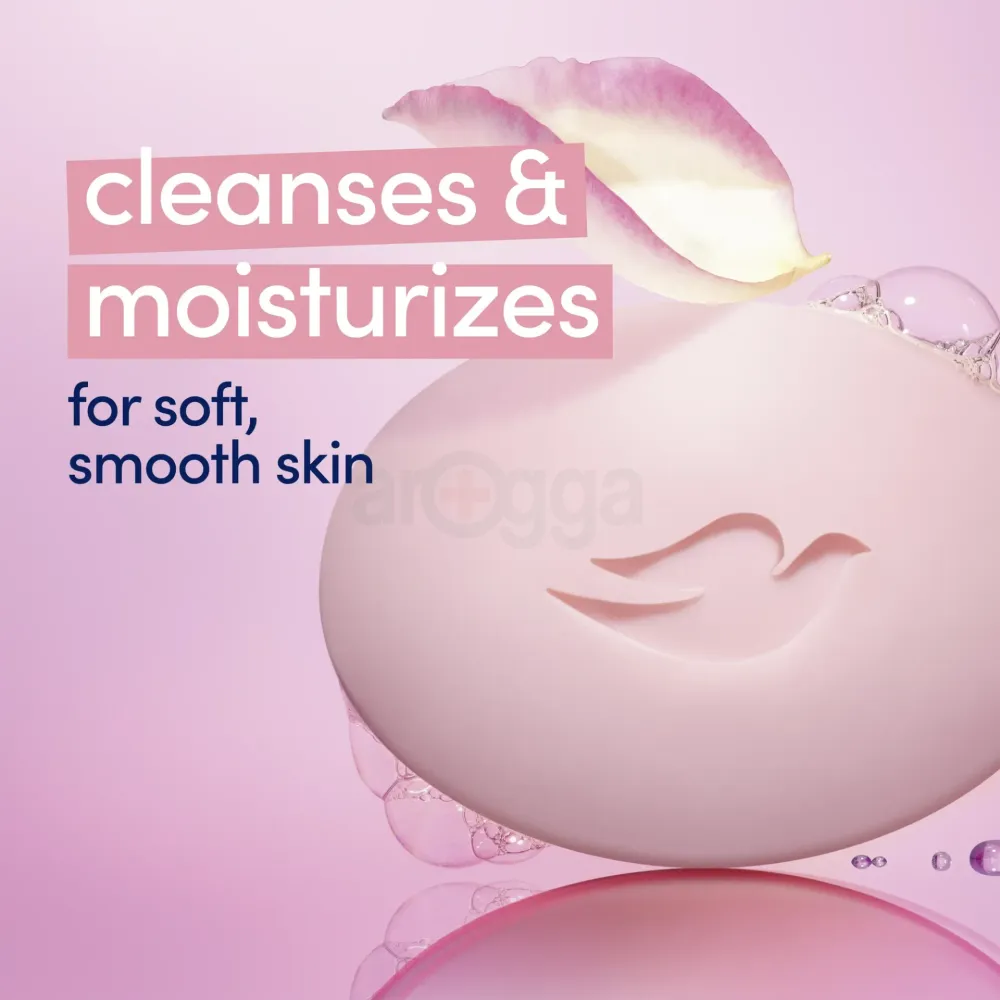 Dove Pink Rosa Moisturizing Cream Beauty Bar Soap with Peony & Rose Oil  