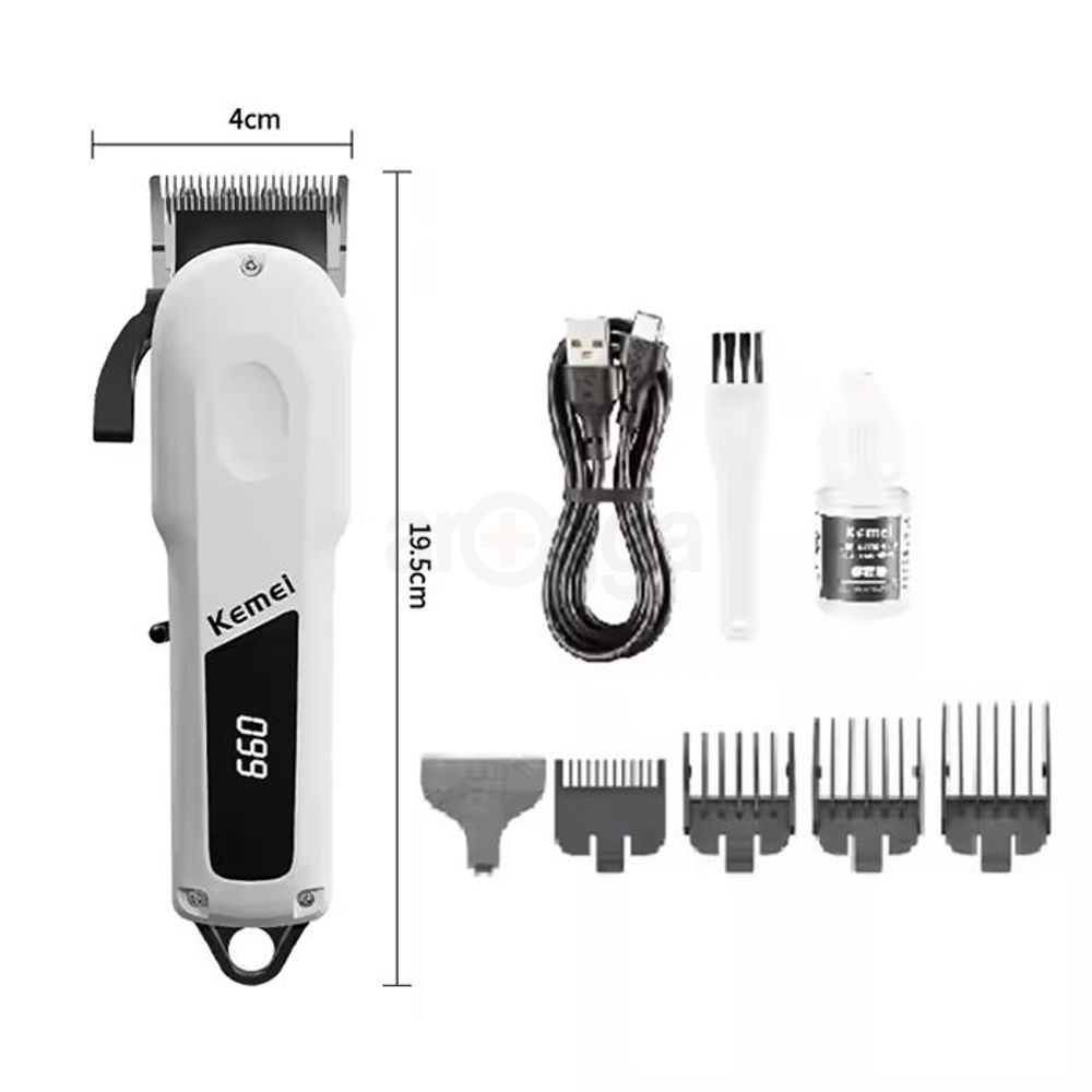Kemei Professional Rechargable Hair Trimmer KM- 807 2000mAh Battery  