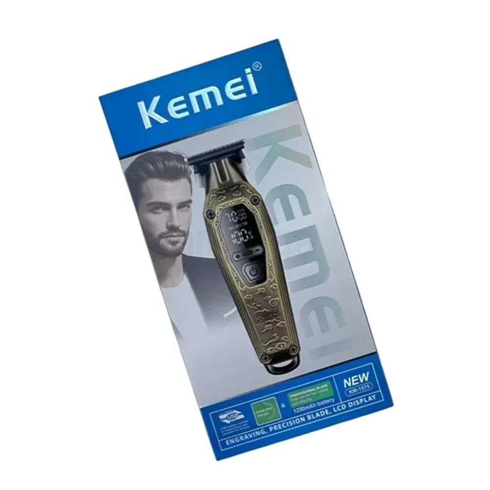 Kemei Professional Rechargable Hair Trimmer KM- 1575 1200mAh Battery  