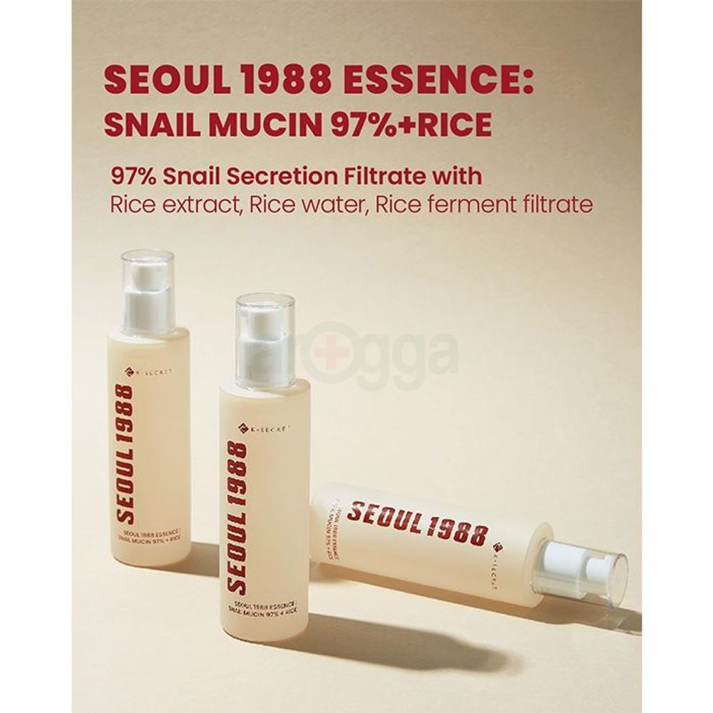 K Secret Seoul 1988 Essence : Snail Mucin 97% + Rice 100ml  