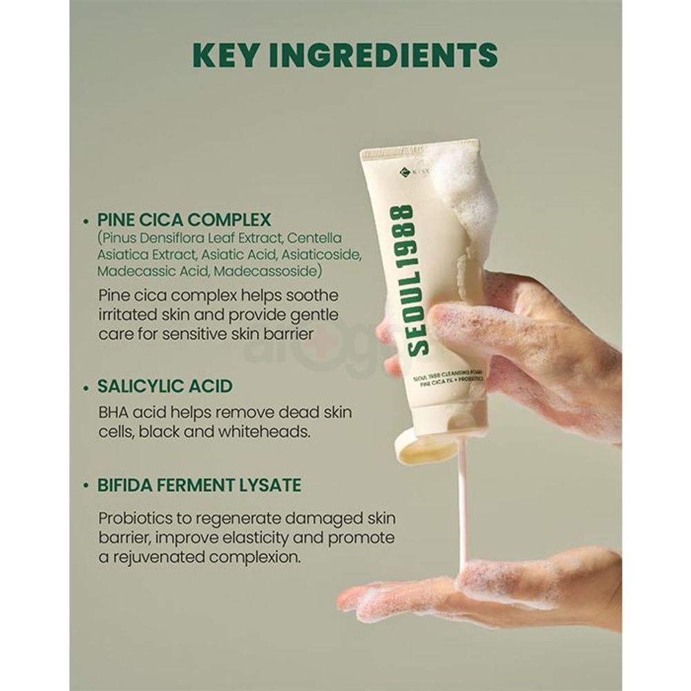 K Secret Seoul 1988 Cleansing Foam with Pine Cica 1% + Probiotics  