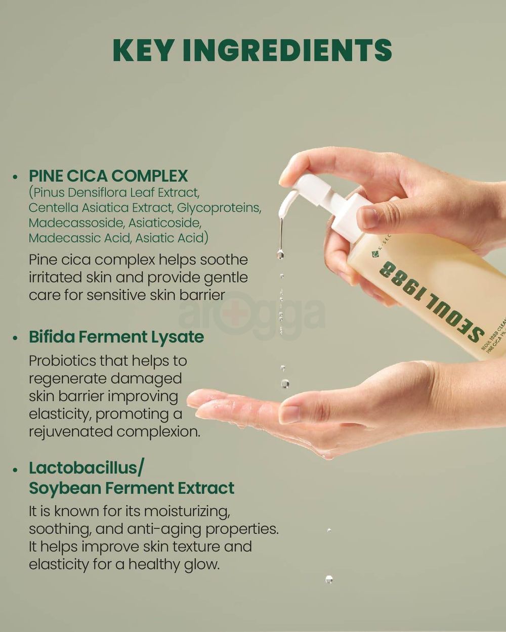 K Secret Seoul 1988 Cleansing Oil with Pine Cica 1% + Probiotics 200ml  