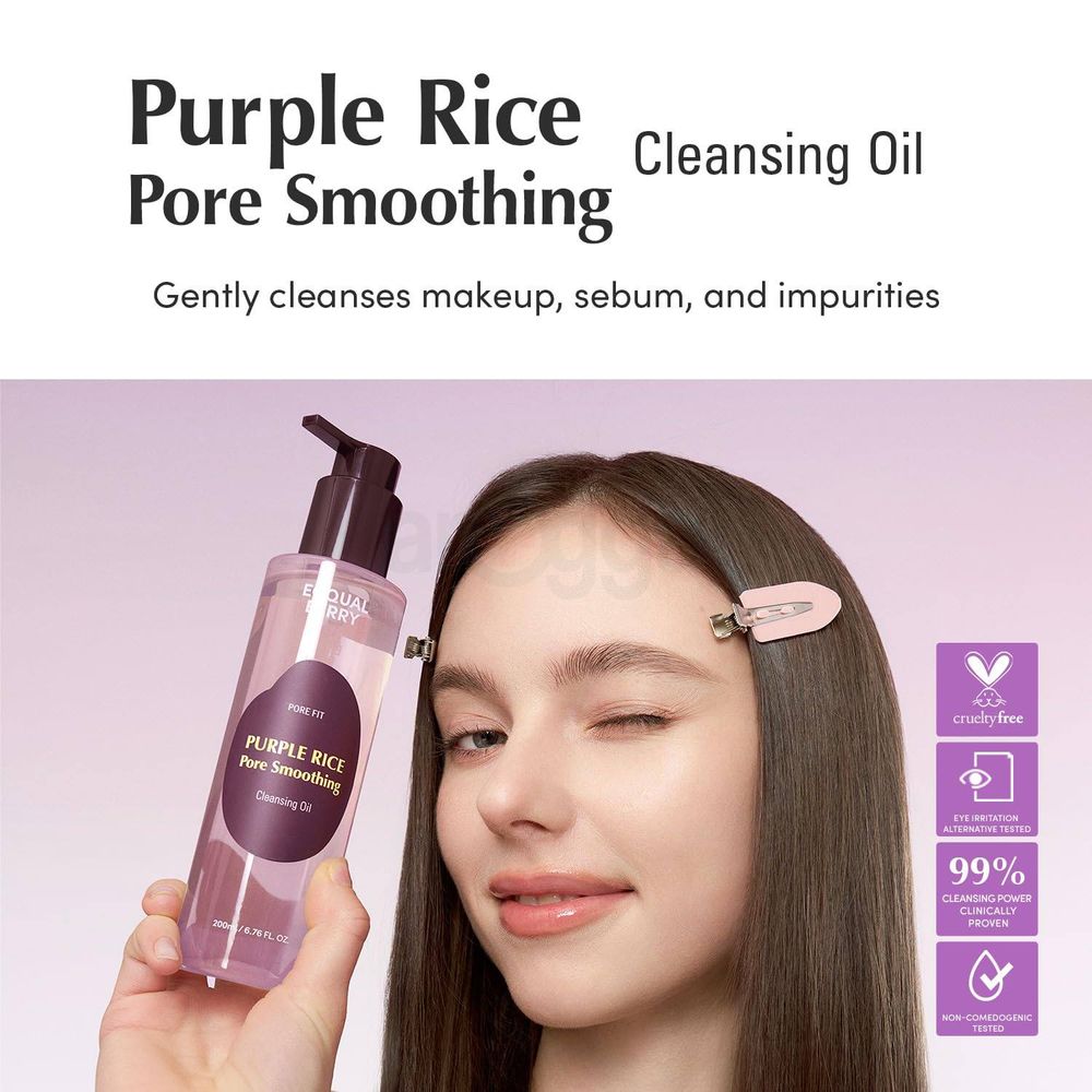 Eqqualberry Purple Rice Pore Soothing Cleansing Oil  