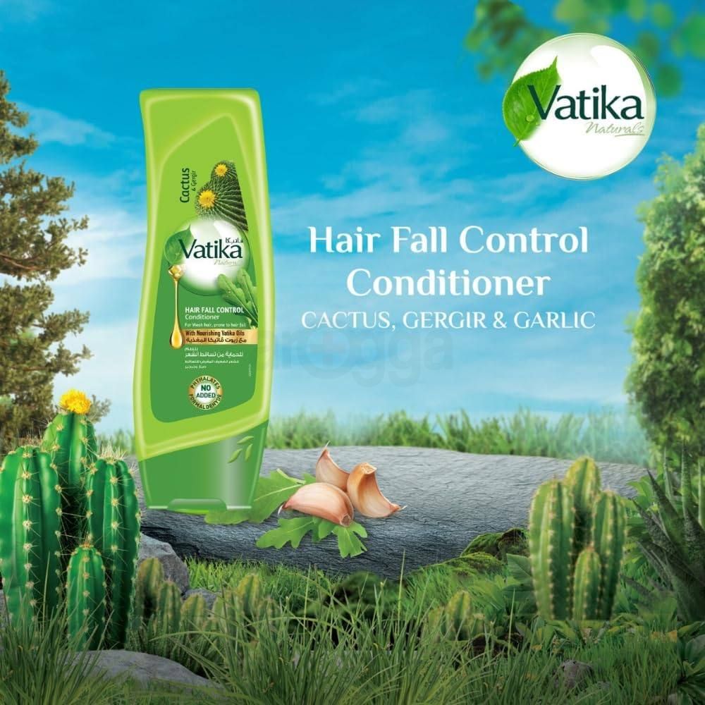 Vatika Naturals Hair Fall Control Conditioner with Cactus & Gergir for Weak Hair, Prone to Hair Fall  