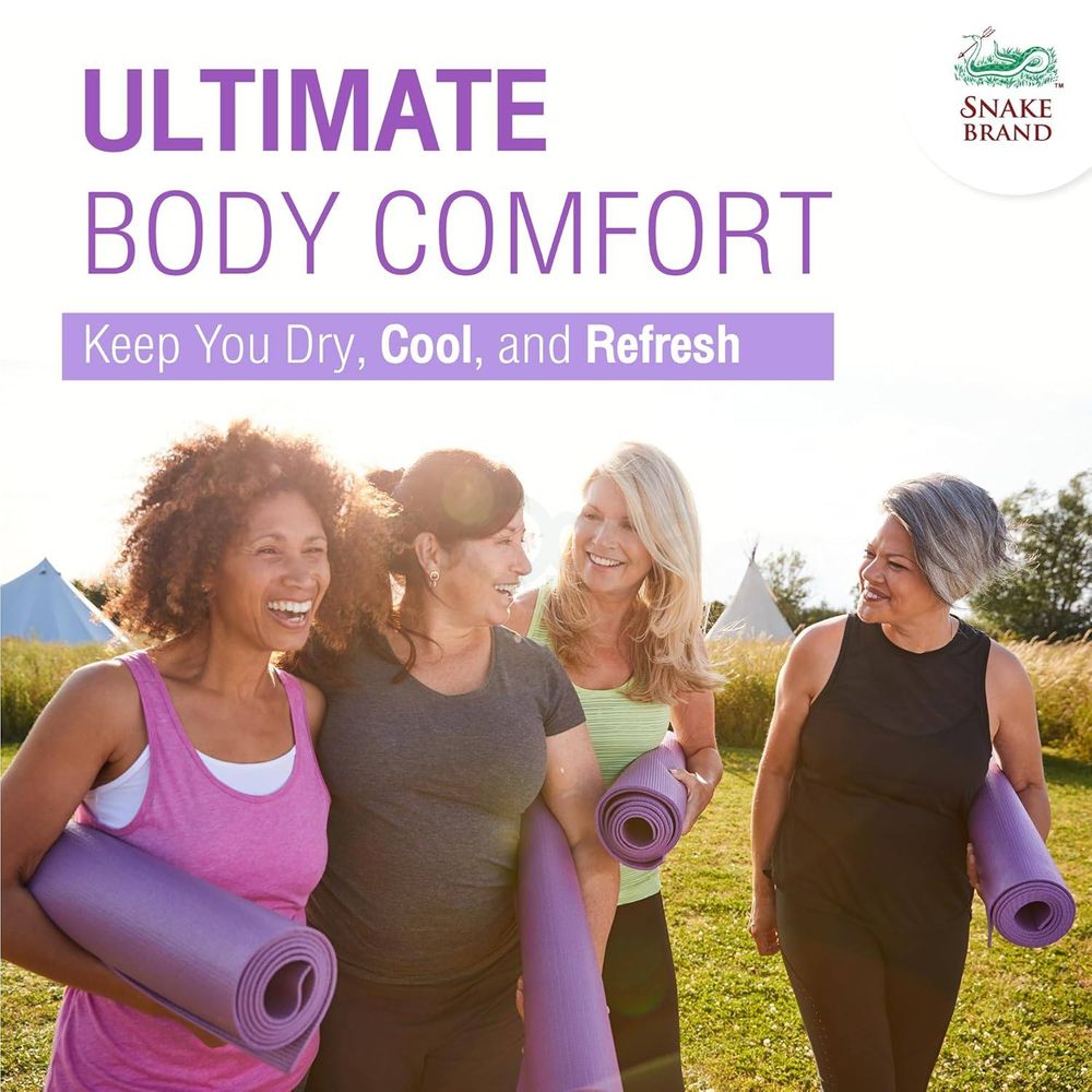 Snake Brand Prickly Heat Relaxing Cooling Powder with French Lavender  