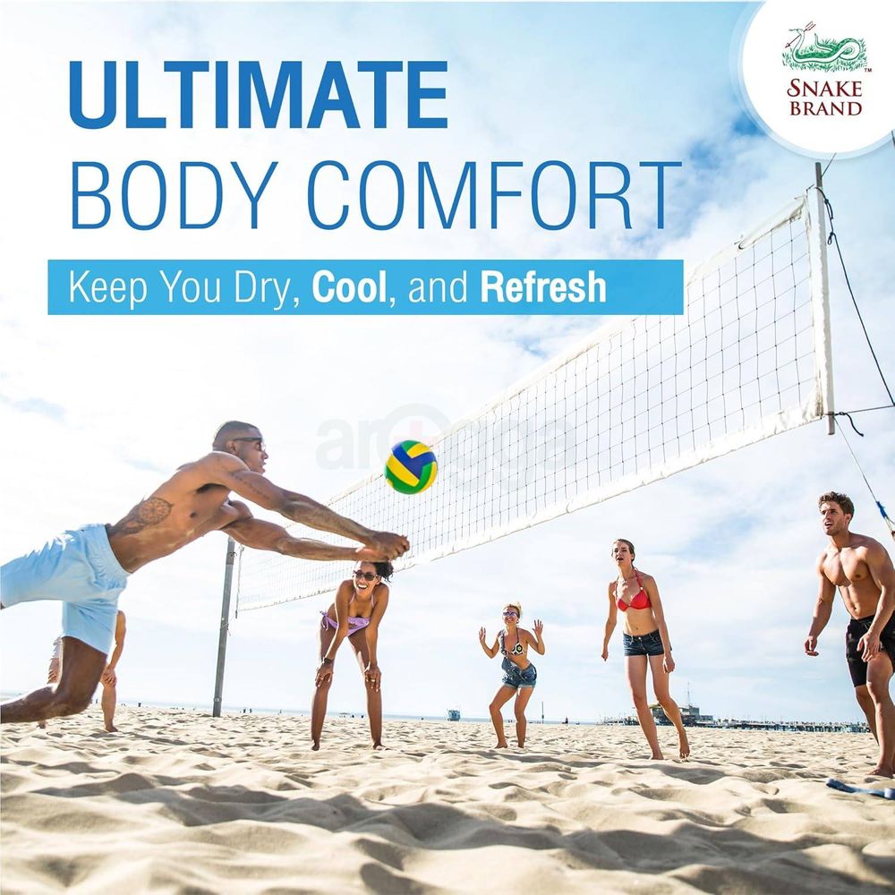 Snake Brand Prickly Heat Refreshing Cooling Powder with Kelp Complex  