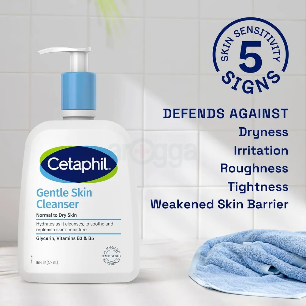 Cetaphil Gentle Skin Cleanser for Normal to Dry Skin with Glycerin, Vitamins B3 & B5  