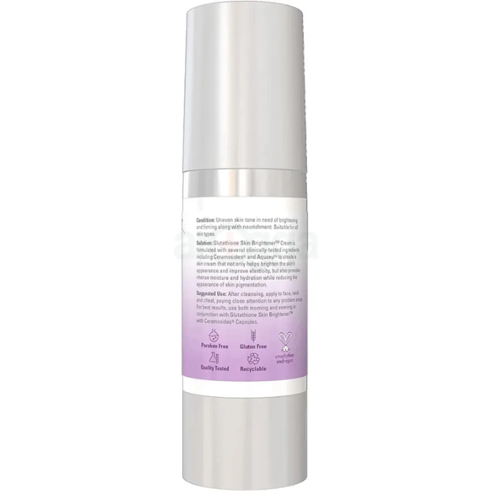 NOW Foods Solutions Glutathione Skin Brightener Cream, Firming and Nourishing, Suitable For All Skin Types, 2-Ounce  