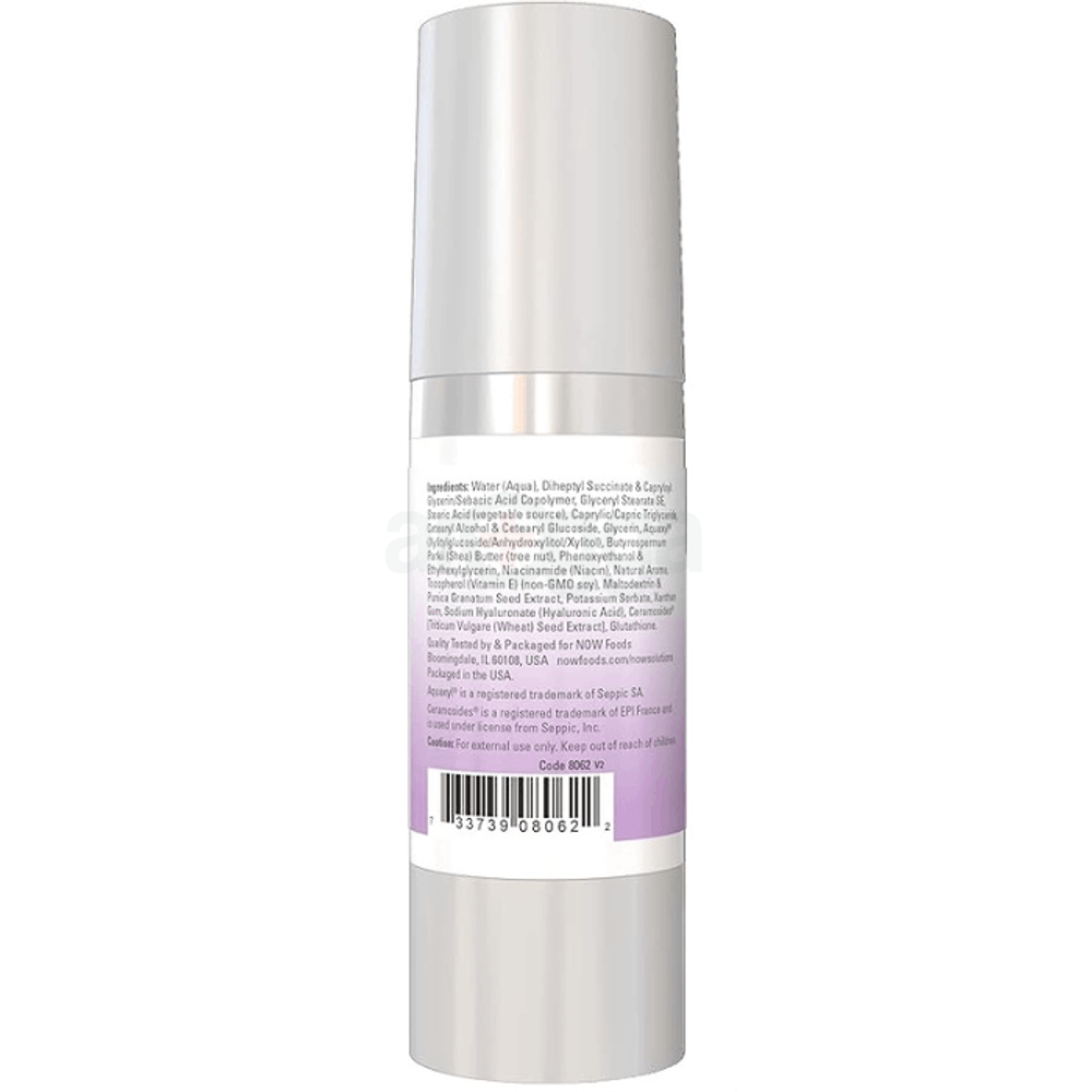 NOW Foods Solutions Glutathione Skin Brightener Cream, Firming and Nourishing, Suitable For All Skin Types, 2-Ounce  