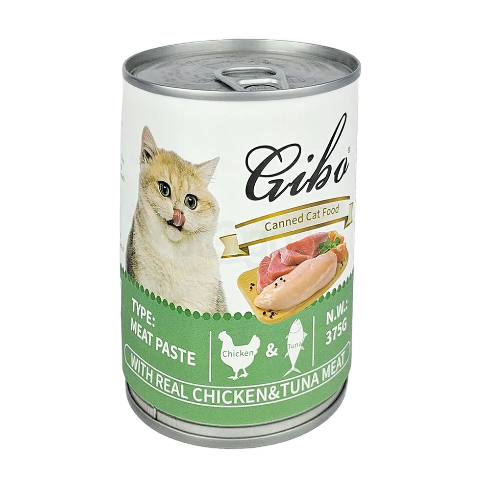 GIBO ''375g Cat Can Food Chicken+Tuna Flavor (MEAT PASTE)  