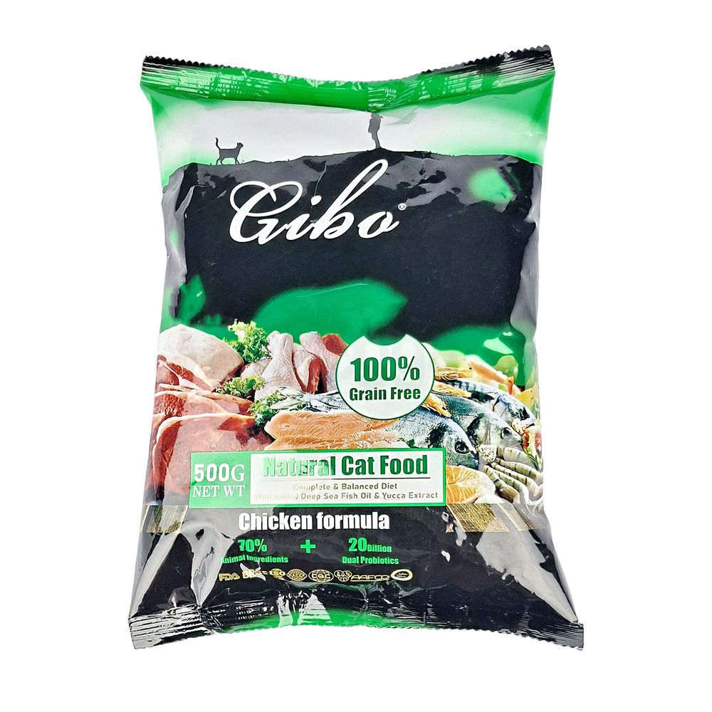 GIBO 500g Cat Food ALL STAGE Cat Food Chicken Formula  