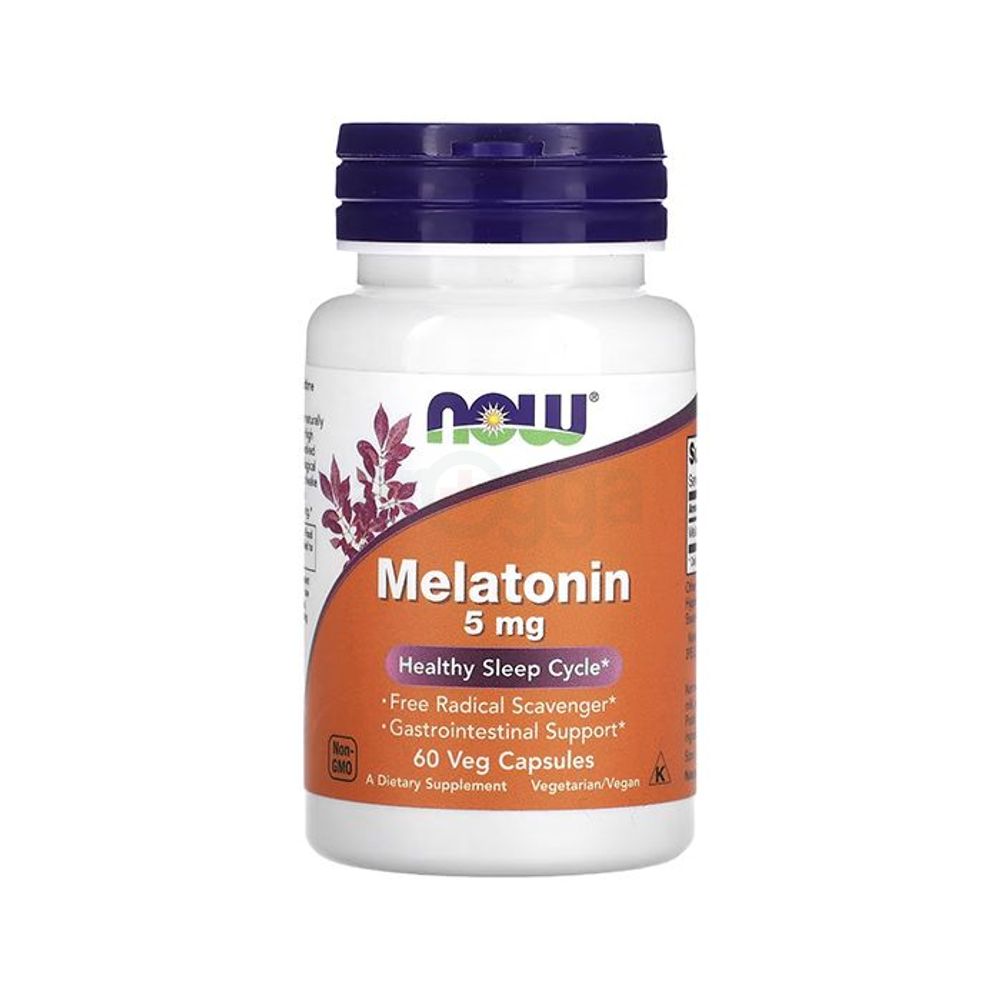 NOW Melatonin - 5mg - 60 Capsules  