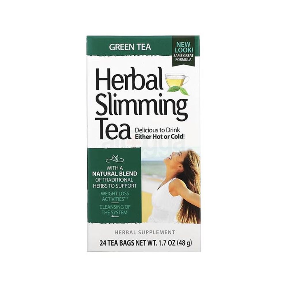 21st Century, Herbal Slimming Tea, Green Tea, 24 Tea Bags 1.7oz (48g)  