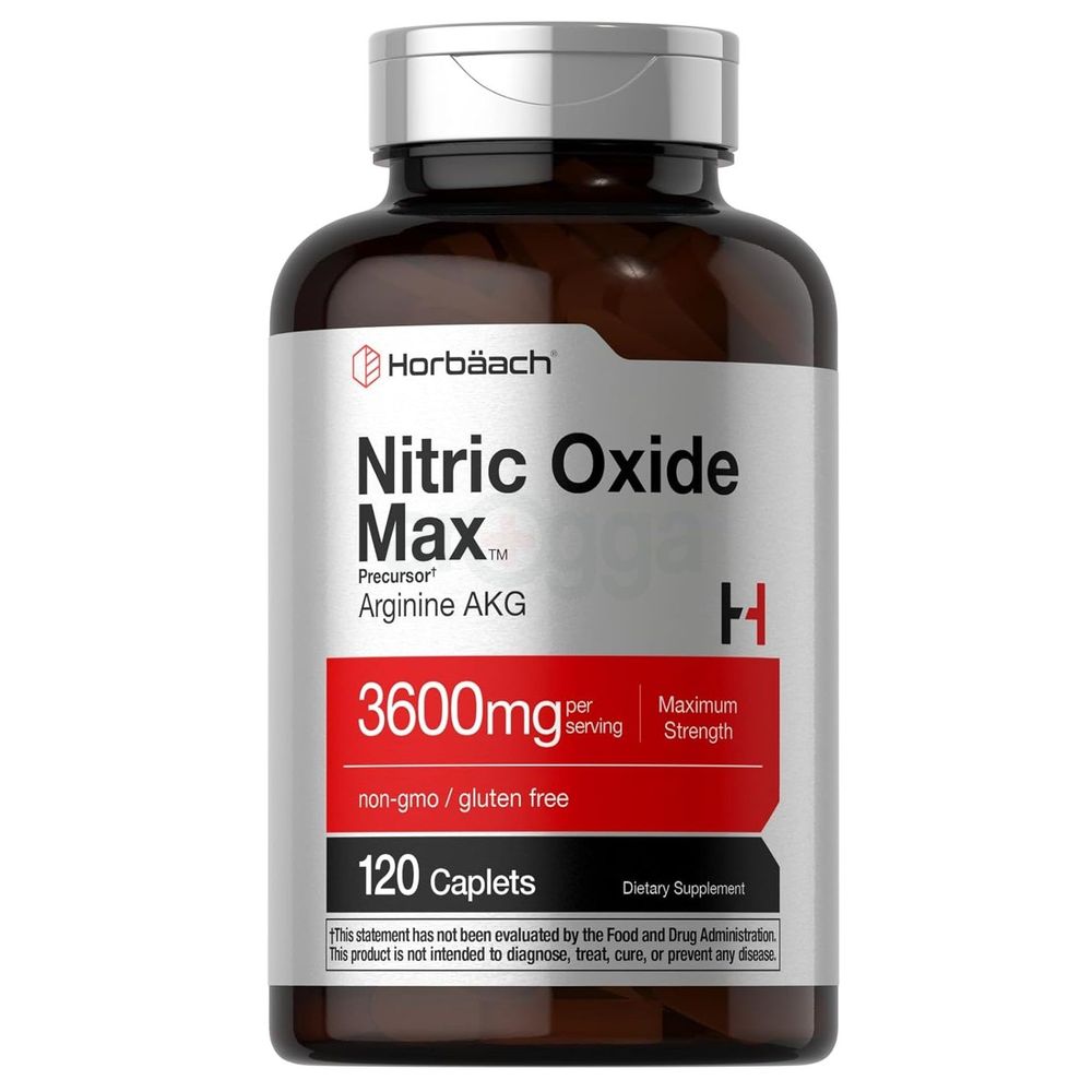 Horbaach Nitric Oxide Max 3600mg - 120 Caplets  