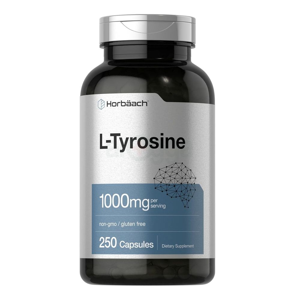 Horbäach L-Tyrosine  1000mg - 250 Capsules  
