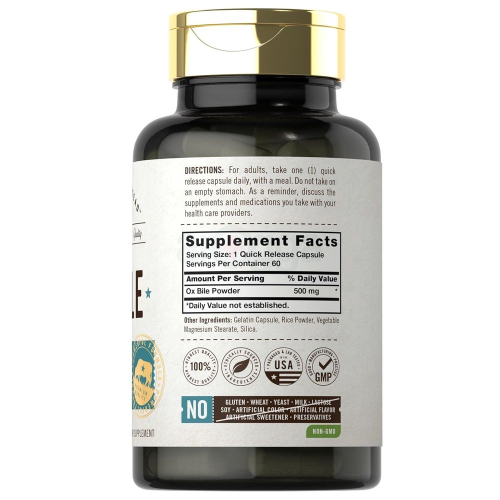Carlyle Ox Bile 500mg - 60 Capsules  