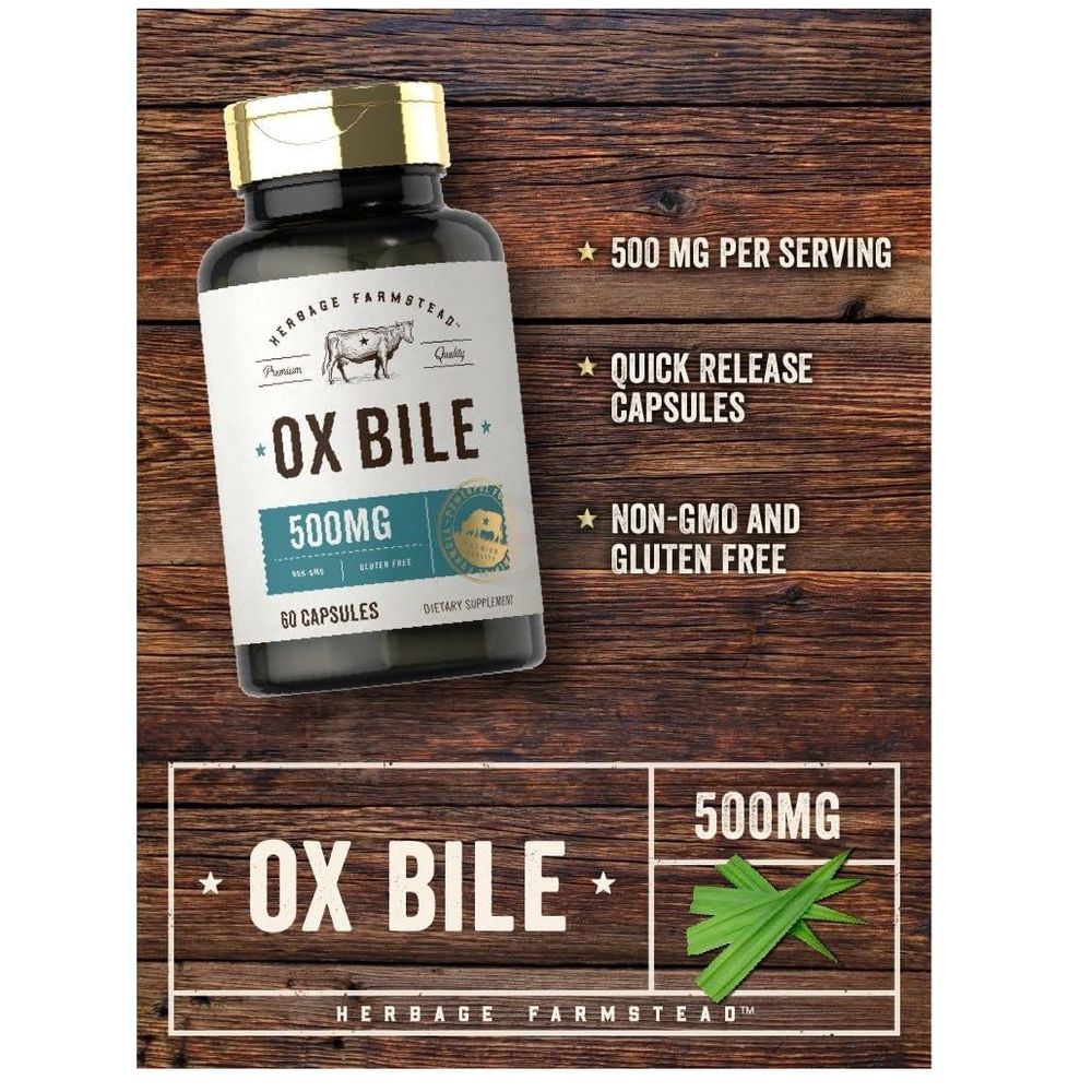 Carlyle Ox Bile 500mg - 60 Capsules  