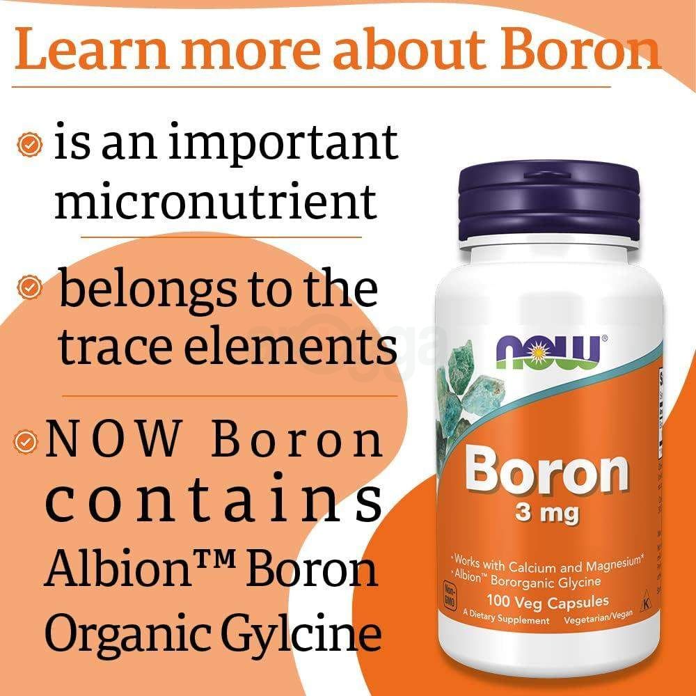 NOW Boron - 3mg - 100 Capsules  