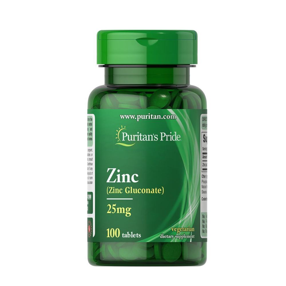 Puritan's Pride Zinc 25mg, 100 Tablets  