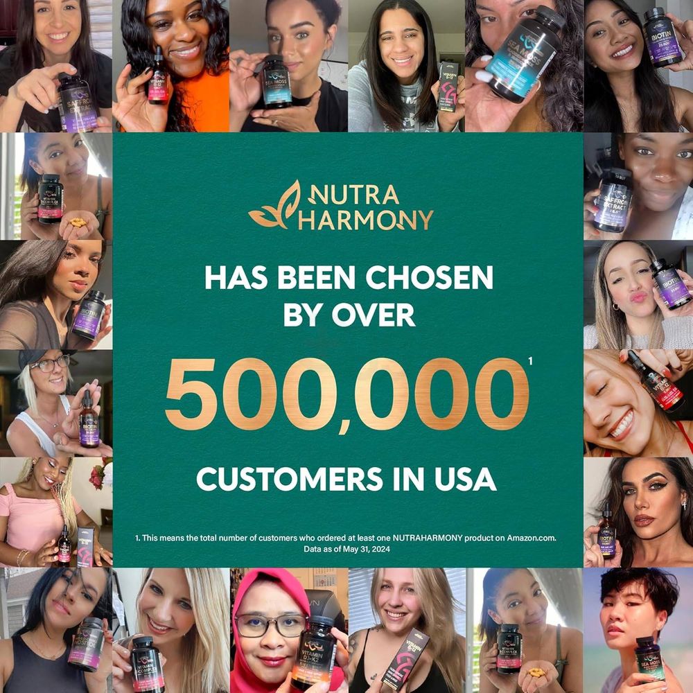 Nutra Harmony NAD+ Supplement with Resveratrol & Quercetin - 120 Capsules  