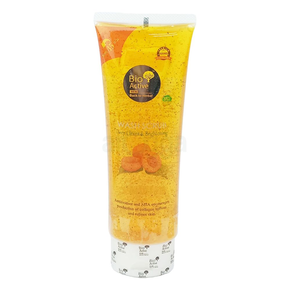 Bio Active New Back To Herbal Apricot Feel Wash Scrub Deep Cleans & Brightening 100gm  