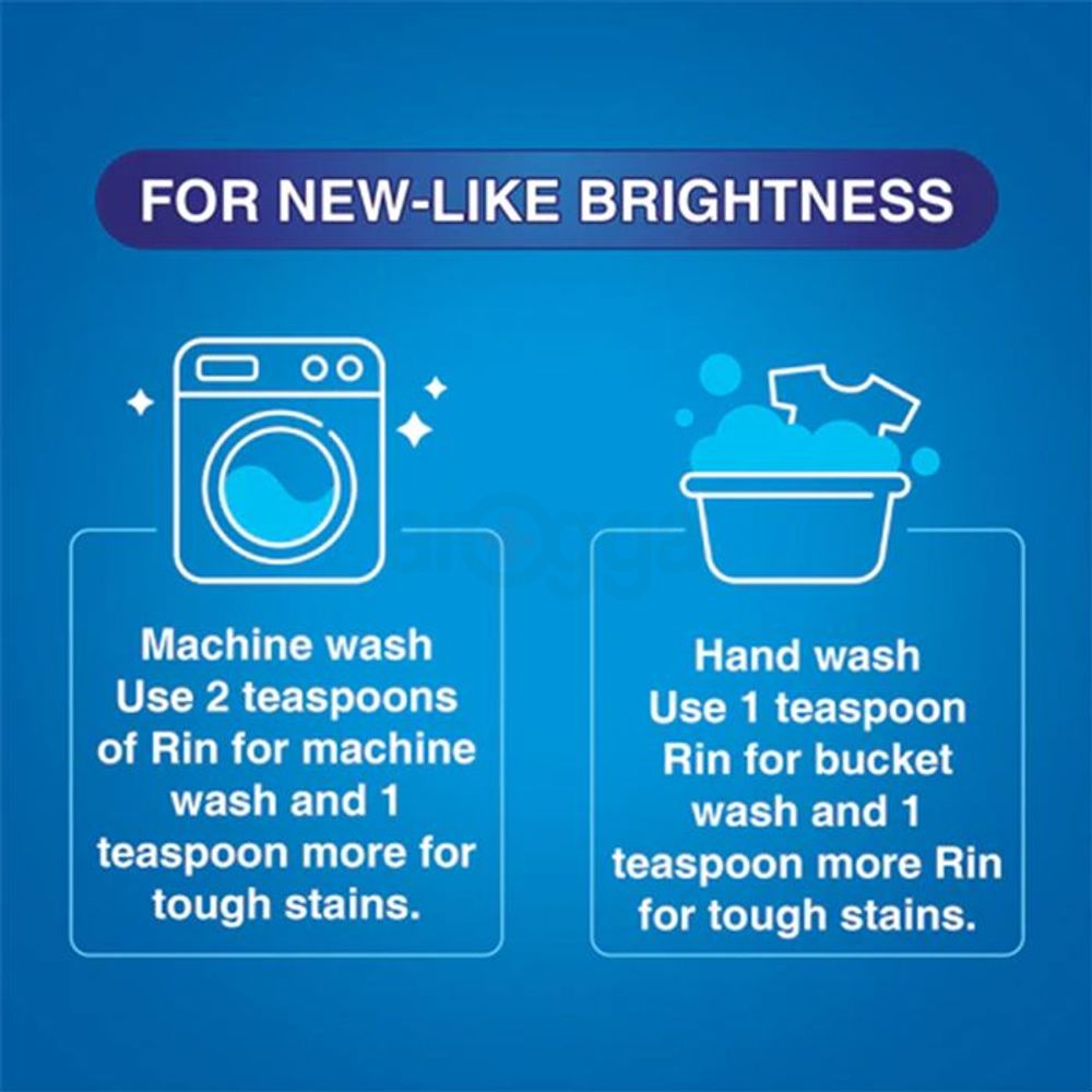 Rin Advanced Synthetic Laundry Detergent Powder 1kg (Get 2 Surf Excel Pouch Free)  