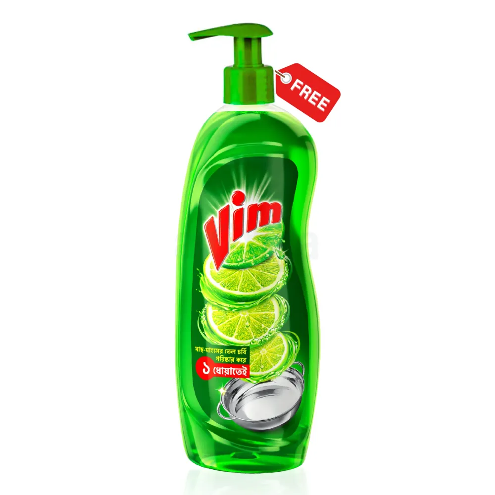 Vim Liquid Dishwash 500ml with Pump Free  