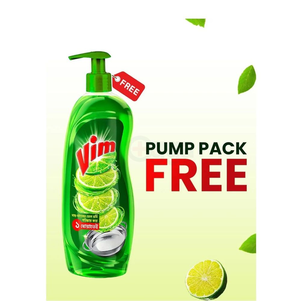 Vim Liquid Dishwash 500ml with Pump Free  