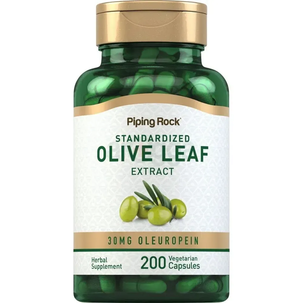 Piping Rock Olive Leaf Extract 30mg- 200 Vegetarian Capsules  