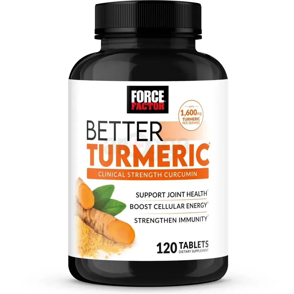 Force Factor Better Turmeric, Curcumin Supplement for Inflammation, Capsules Alternative- 120 Tablets  