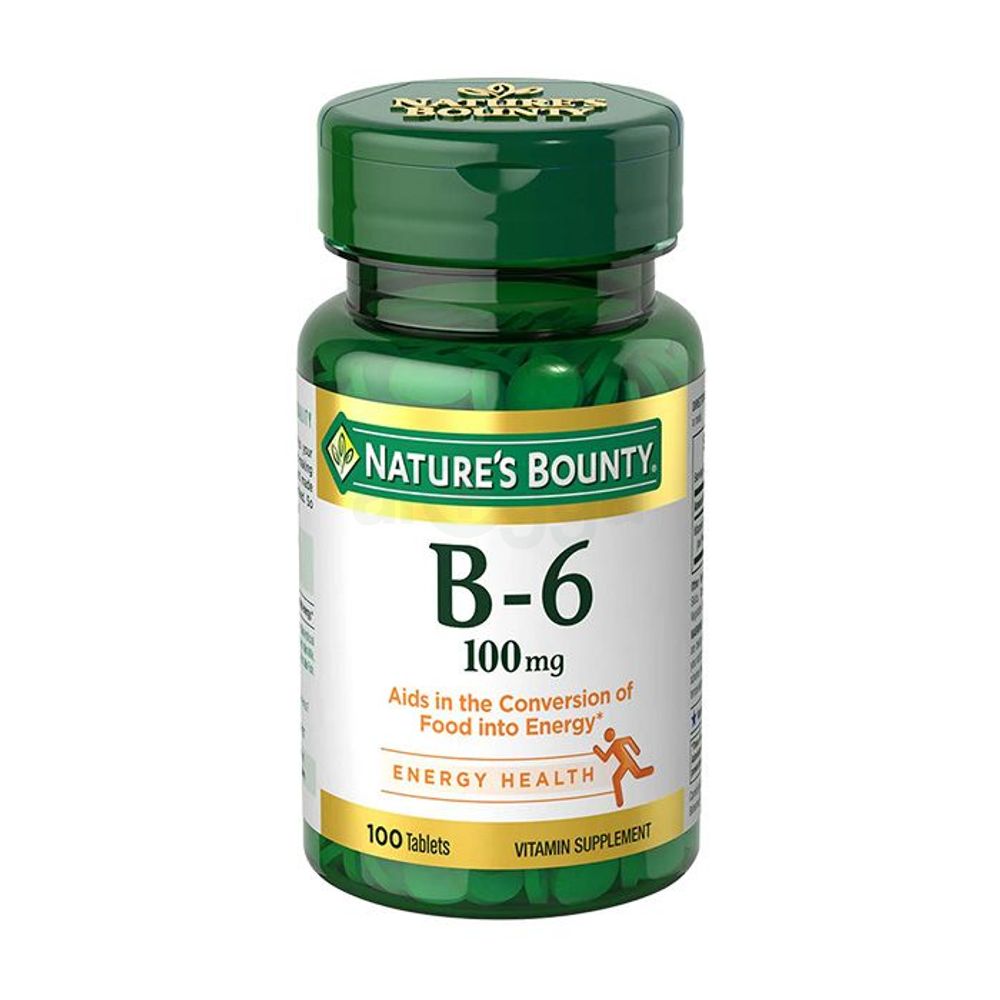 Nature's Bounty B-6 100mg, 100 Tablets  