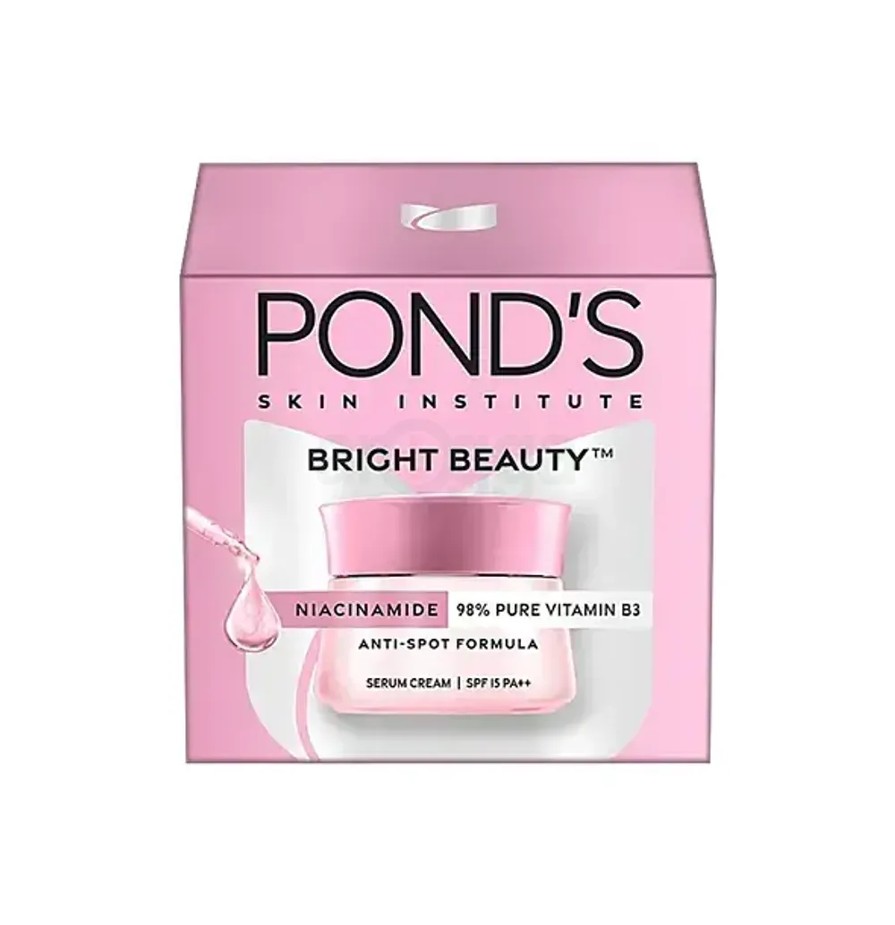 Pond's Bright Beauty Serum Cream with Niacinamide & 98% Pure Vitamin B3 SPF 15 PA++  