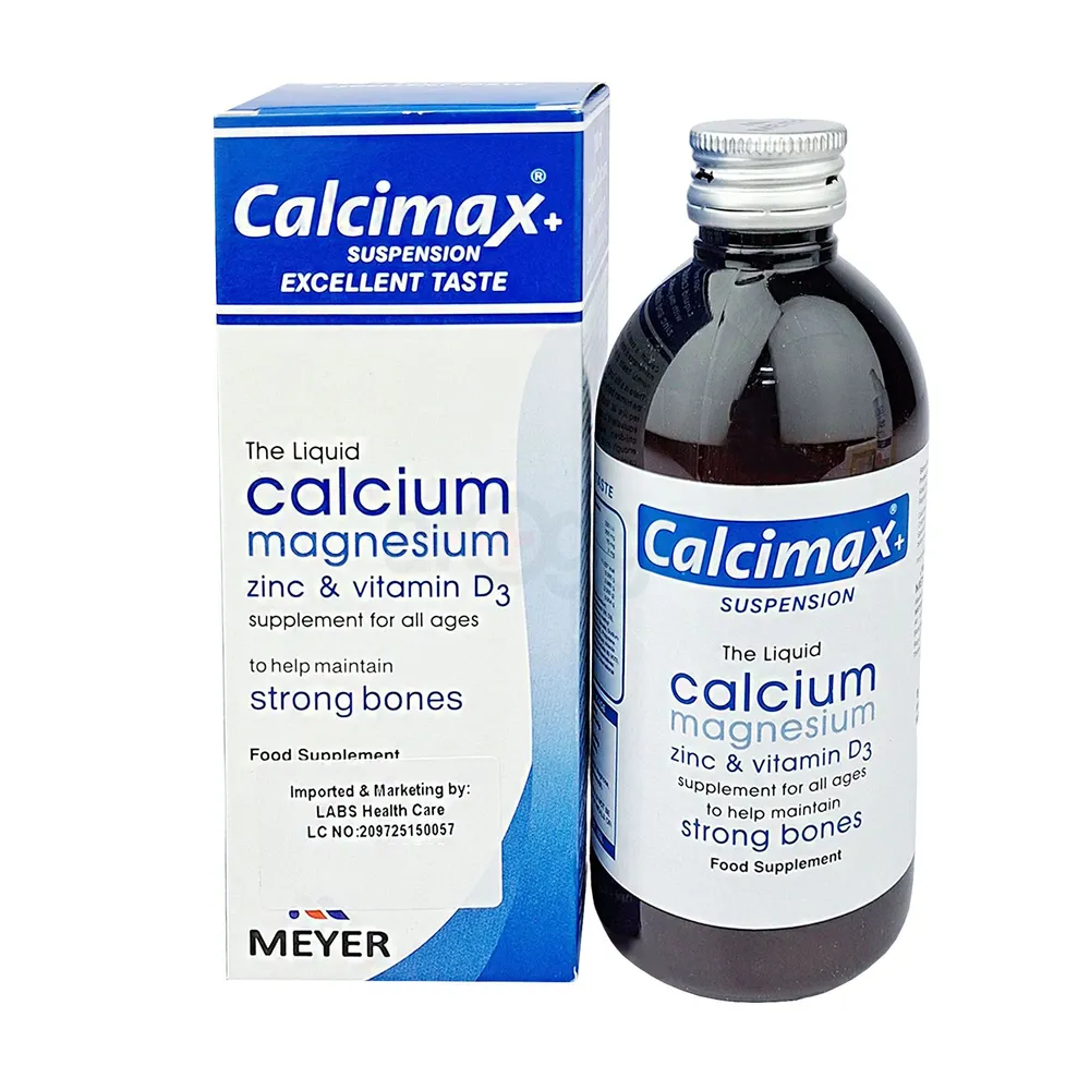 Calcimax Plus 200ml 200IU+250mg+75mg+2mg/5ml syrup