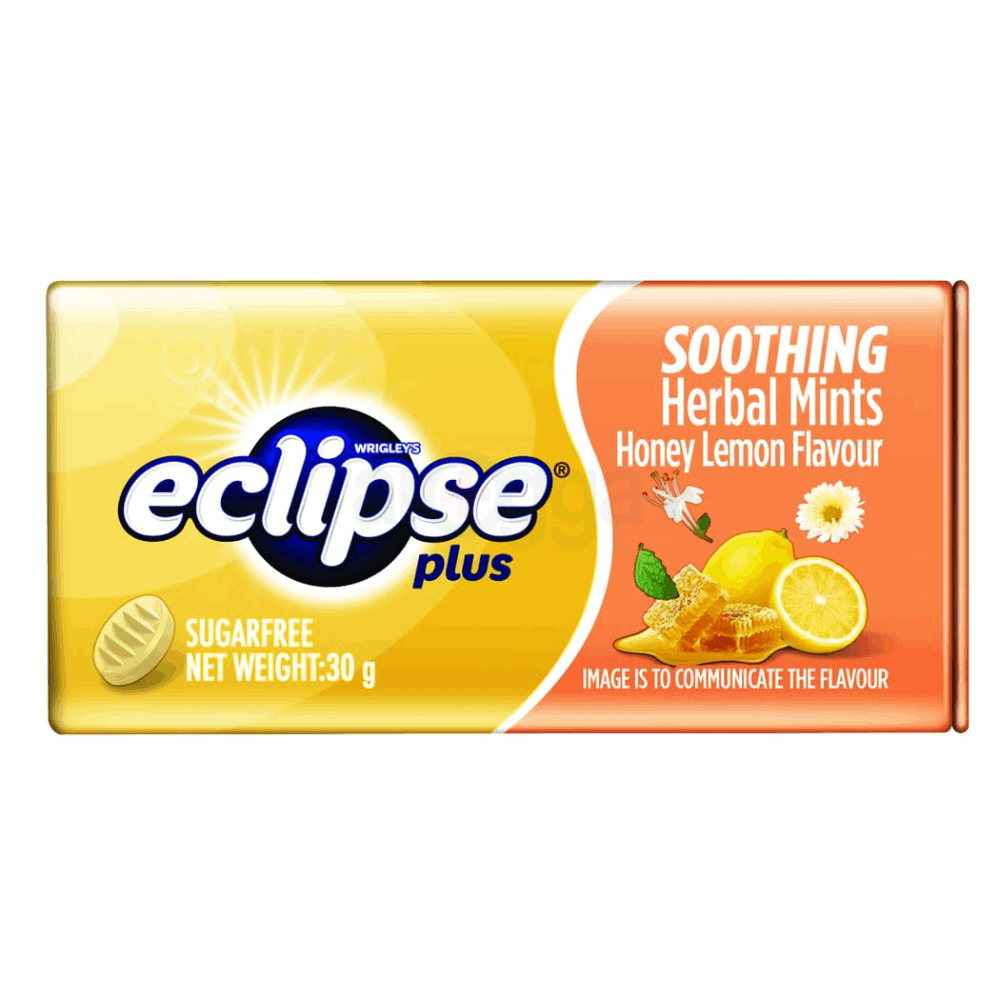 Wrigley's Eclipse Plus Soothing Herbal Mints Honey Lemon Flavour (Sugar Free) 35gm  