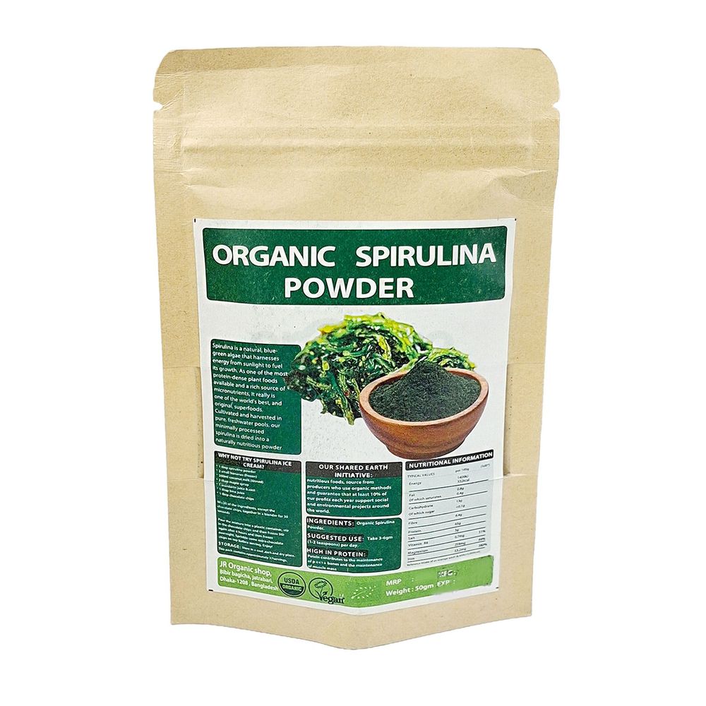 Organic Spirulina Powder 50gm (JR Organic Shop)  
