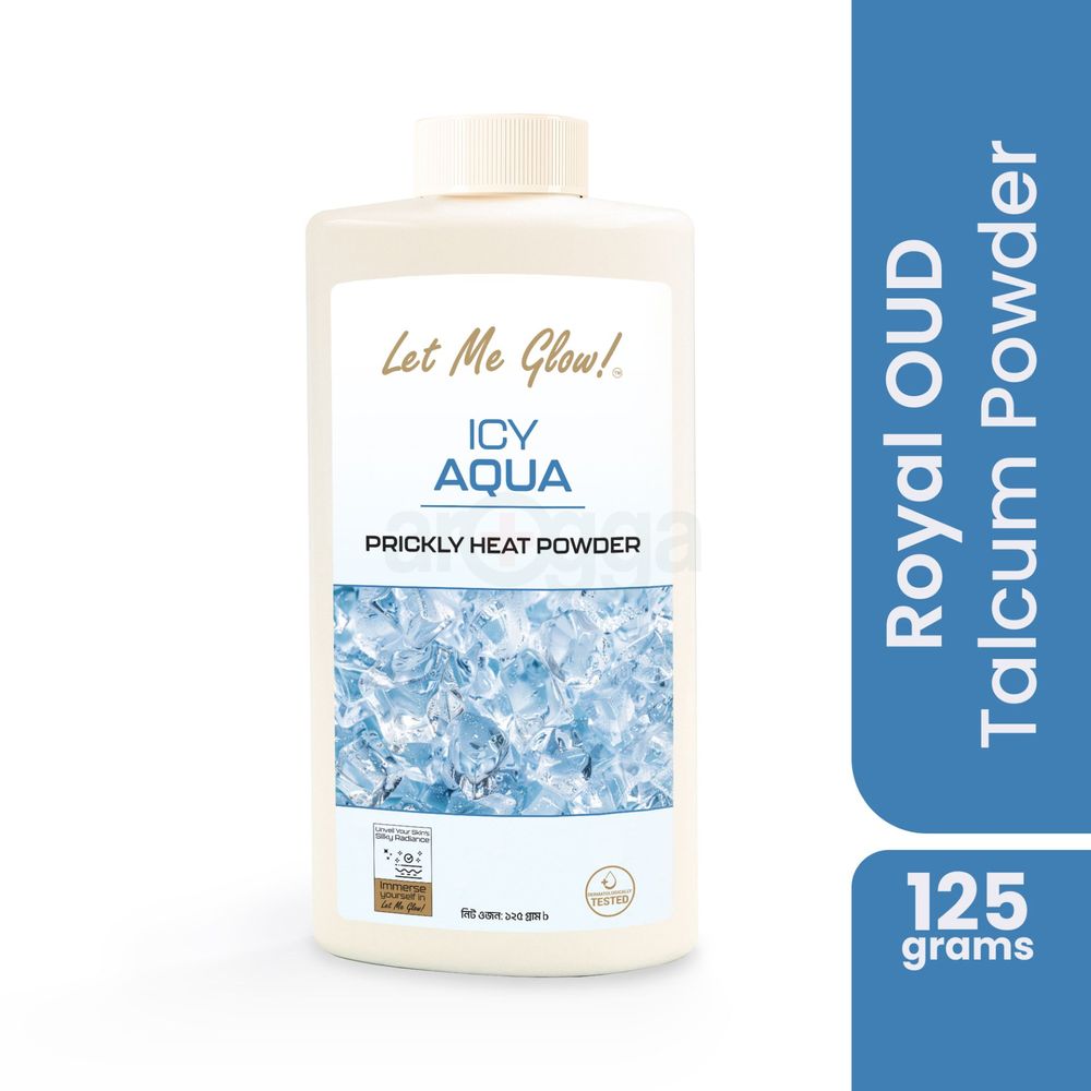 Let Me Glow! Icy Aqua Talcum Powder 125g  