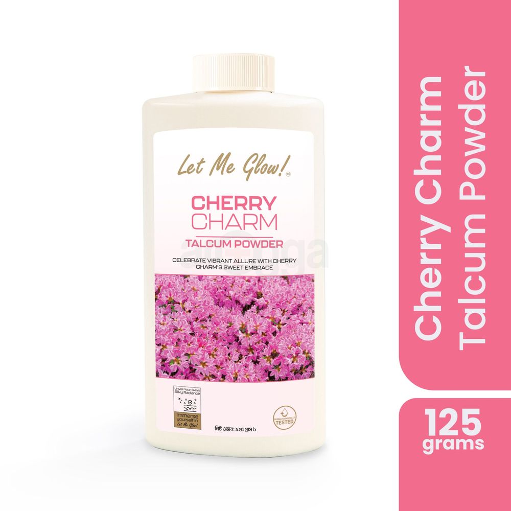 Let Me Glow! Cherry Charm Talcum Powder 125g  